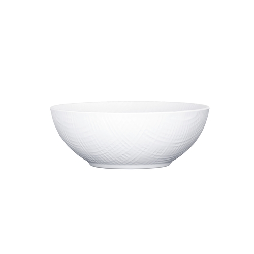 Cal-Mil 22329-9-15 Sedona 10.5" Dia. x 3"H 60 oz. White Melamine Bowl - 6 Each