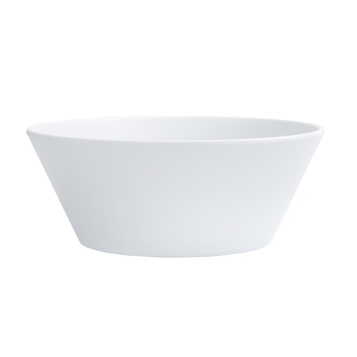 Cal-Mil 22392-7-15 Classic 6.75" Dia. x 2.5"H Matte White Melamine Coupe Bowl