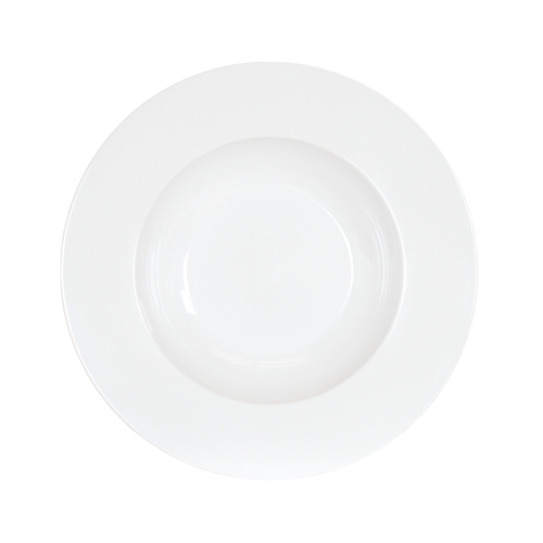 Cal-Mil 22461-11-15 11" Dia. x 1.75"H White Melamine 16 oz. Rimmed Bowl - 6 Each