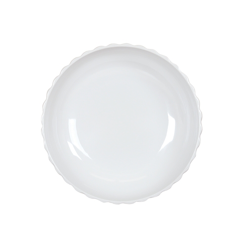 Cal-Mil 22470-10-15 10" Dia. x 2.5"H Matte White 78 oz. Scalloped Bowl - 6 Each