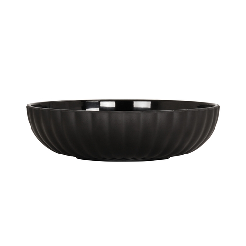 Cal-Mil 22470-8-13 8.25"Dia. x 2.5"H Matte Black 46 oz. Scalloped Bowl - 6 Each
