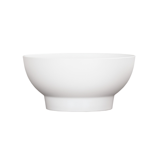 Cal-Mil 22485-10-15 10" Dia. x 4.75" White Melamine 105 oz. Footed Serving Bowl
