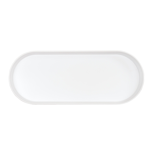 Cal-Mil 22501-208-15 Hudson 20" x 8" White 5 Qt. Raised Rim Deep Bowl - 6 Each