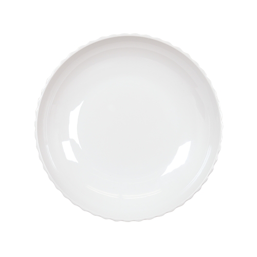 Cal-Mil 22510-14-15 14" Dia. x 2.5"H Matte White 110 oz. Scalloped Bowl - 6 Each