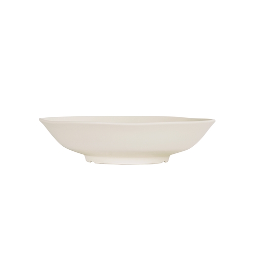 Cal-Mil 24030-12-103 12" Dia. x 3"H Ivory Melamine Hand Thrown Bowl - 6 Each