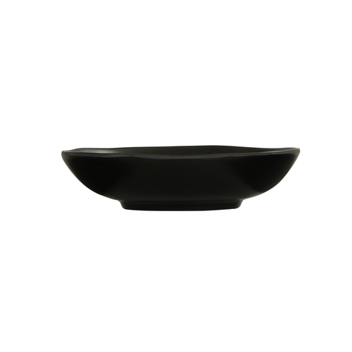 Cal-Mil 24030-8-13 8" Dia. x 2"H Black Melamine 24 oz. Hand Thrown Bowl- 6 Each