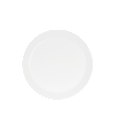Cal-Mil 24102-11-15 11"Dia. x .8"H White Melamine Narrow Rim Plate - 6 Each