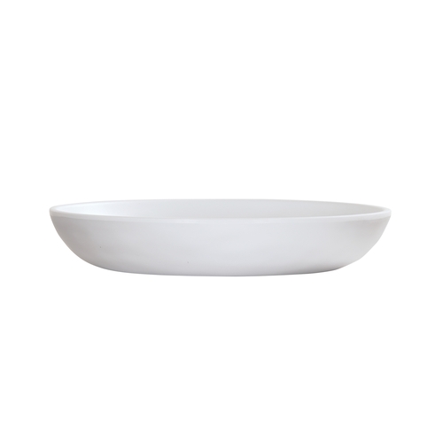 Cal-Mil 24122-8-15 Carmel 8.5" Dia. x 1.5"H White Melamine 30 oz. Pasta Bowl