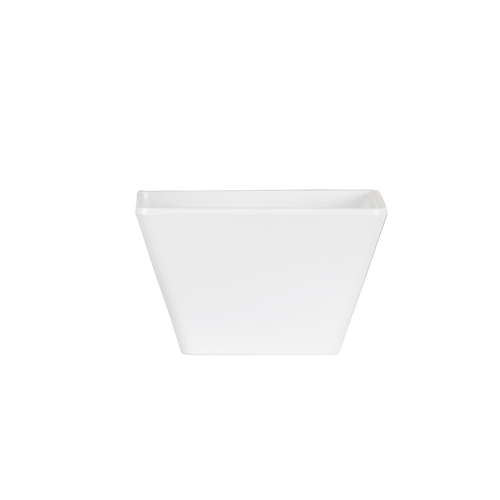 Cal-Mil SR260 5" x 5" x 3"H White Melamine Square Bowl - 3 Each