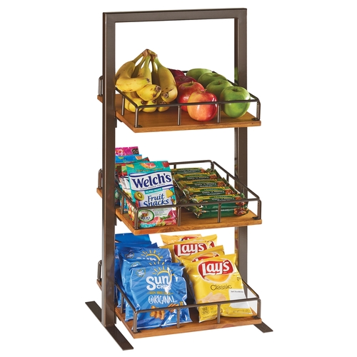 Cal-Mil 3494-3-84 Sierra 12" x 12" x 31"H Rustic Pine 3-Tier Display Stand