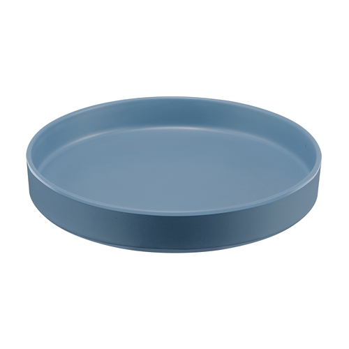 Cal-Mil 22017-10-111 10" Dia. x 1.5"H Stone Blue Melamine Plate - 6 Each