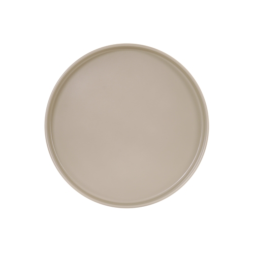Cal-Mil 22017-10-125 Hudson 10" Dia. x 1.5"H Taupe Melamine Plate - 6 Each