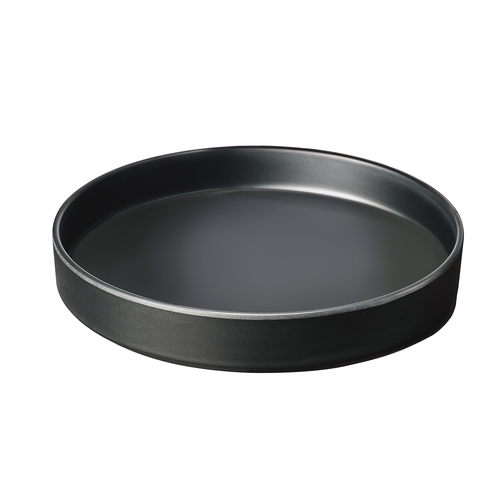 Cal-Mil 22017-10-13 Hudson 10" Dia. x 1.5"H Black Melamine Plate - 6 Each