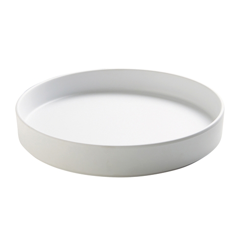 Cal-Mil 22017-10-15 Hudson 10" Dia. x 1.5"H White Melamine Plate - 6 Each
