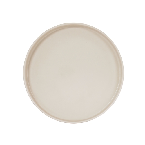 Cal-Mil 22017-12-103 Hudson 12" Dia. x 1.5"H Ivory Melamine Plate - 6 Each