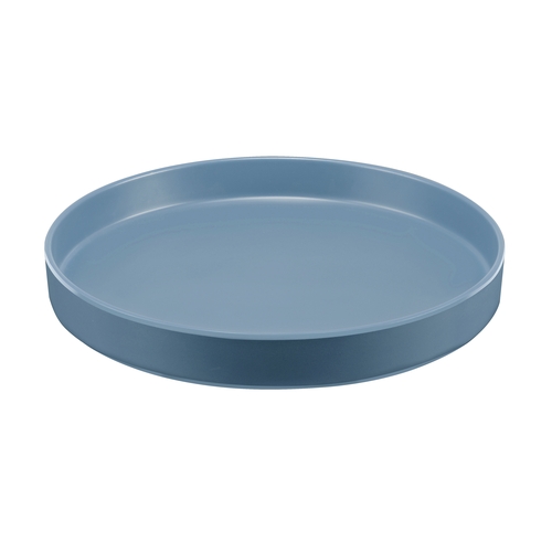 Cal-Mil 22017-12-111 12" Dia. x 1.5"H Stone Blue Melamine Plate - 6 Each