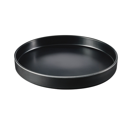 Cal-Mil 22017-12-13 Hudson 12" Dia. x 1.5"H Black Melamine Plate - 6 Each