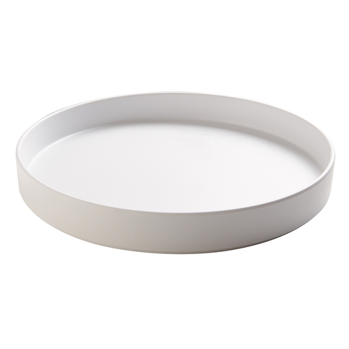 Cal-Mil 22017-12-15 Hudson 12" Dia. x 1.5"H White Melamine Plate - 6 Each