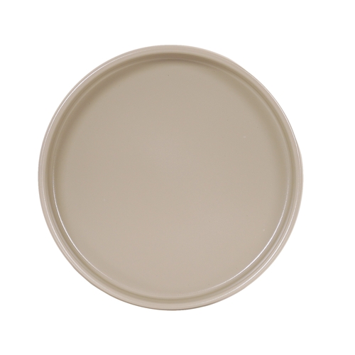 Cal-Mil 22017-6-125 Hudson 6" Dia. x 1"H Taupe Melamine Plate - 6 Each