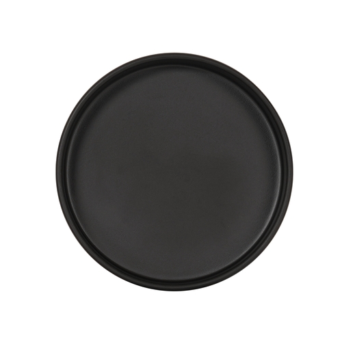 Cal-Mil 22017-6-13 Hudson 6" Dia. x 1.5"H Black Melamine Plate - 6 Each