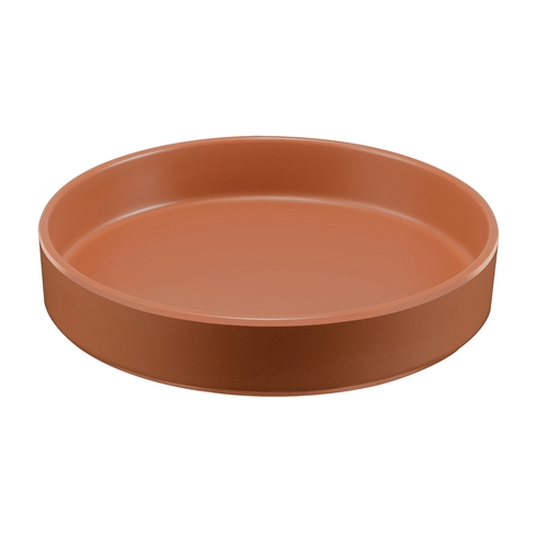 Cal-Mil 22017-8-109 Hudson 8.25" Dia. x 1.5"H Terracotta Melamine Plate - 6 Each