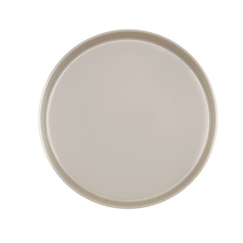 Cal-Mil 22017-8-125 Hudson 8.25" Dia. x 1.5"H Taupe Melamine Plate - 6 Each