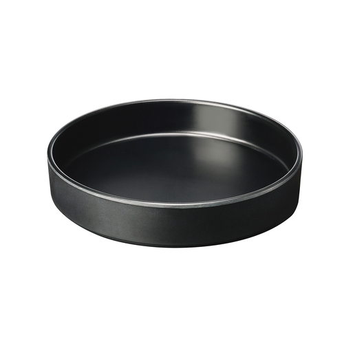 Cal-Mil 22017-8-13 Hudson 8.25" Dia. x 1.5"H Black Melamine Plate - 6 Each