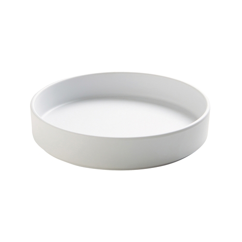 Cal-Mil 22017-8-15 Hudson 8.25" Dia. x 1.5"H White Melamine Plate - 6 Each