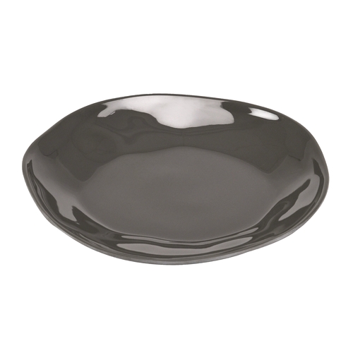 Cal-Mil 22304-10-101 Marin 10.25" Dia. Black Melamine Plate - 6 Each