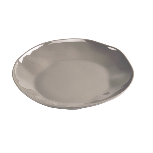 Cal-Mil 22304-10-102 Marin 10.25" Dia. Ash Grey Melamine Plate - 6 Each