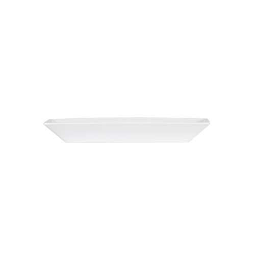 Cal-Mil 24201-117-15 11" x 7" x 1.37"H White Melamine Plate - 6 Each