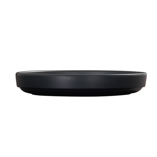 Cal-Mil 26121-6-13 Isla 6" Dia. Matte Black Melamine Plate - 6 Each