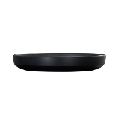 Cal-Mil 26121-8-13 Isla 8" Dia. Matte Black Melamine Plate - 6 Each