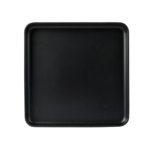 Cal-Mil 22025-11-13 Hudson 11" x 11" Black Melamine Raised Rim Plate - 6 Each