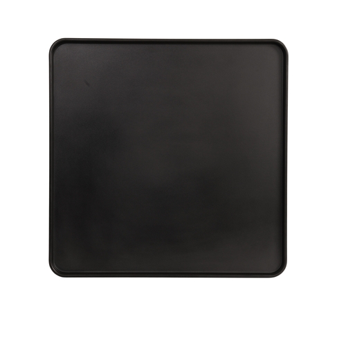 Cal-Mil 22025-14-13 Hudson 14" x 14" Black Melamine Low Rim Plate - 6 Each