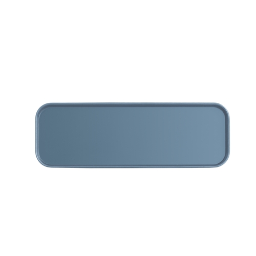 Cal-Mil 22025-412-111 Hudson 13" x 4" Stone Blue Melamine Low Rim Plate - 6 Each