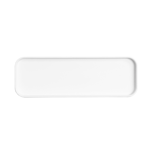 Cal-Mil 22025-412-15 Hudson 13" x 4" White Melamine Low Rim Plate - 6 Each