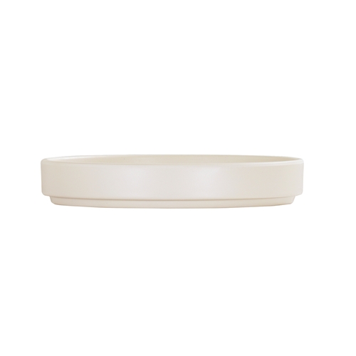 Cal-Mil 22026-6-103 Hudson 6" Dia. x 1"H Ivory Melamine Low Rim Plate - 6 Each