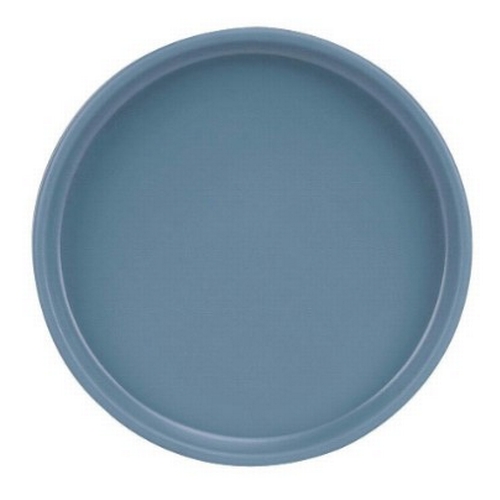 Cal-Mil 22026-6-111 6" Dia. x 1"H Stone Blue Melamine Low Rim Plate - 6 Each