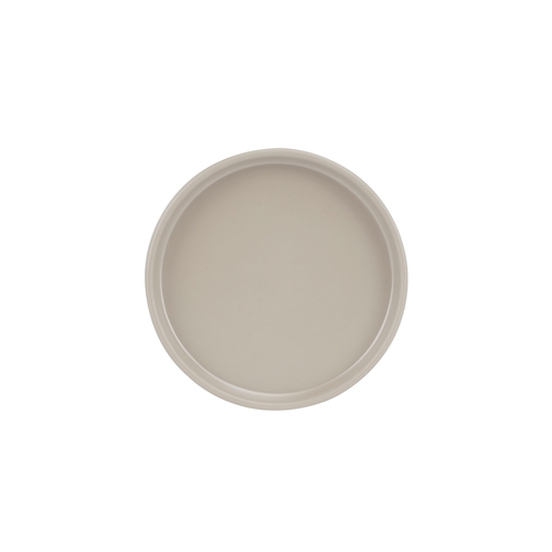 Cal-Mil 22026-6-125 Hudson 6" Dia. x 1"H Taupe Melamine Low Rim Plate - 6 Each