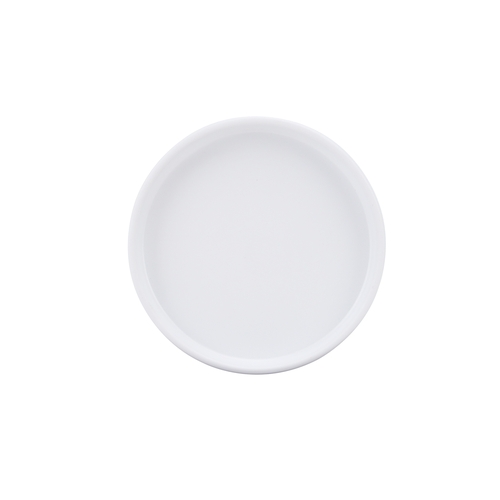 Cal-Mil 22026-6-15 Hudson 6" Dia. x 1"H White Melamine Low Rim Plate - 6 Each