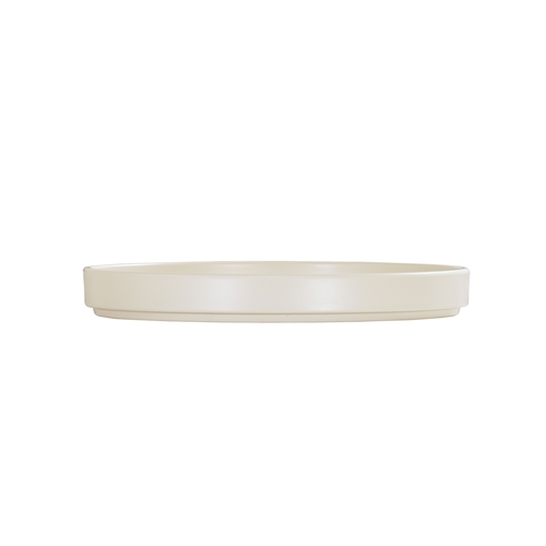 Cal-Mil 22026-8-103 Hudson 8.25"Dia. x 1"H Ivory Melamine Low Rim Plate - 6 Each