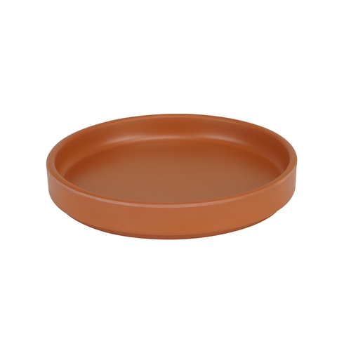 Cal-Mil 22026-8-109 Hudson 8.25" Dia. Terracotta Melamine Low Rim Plate - 6 Each