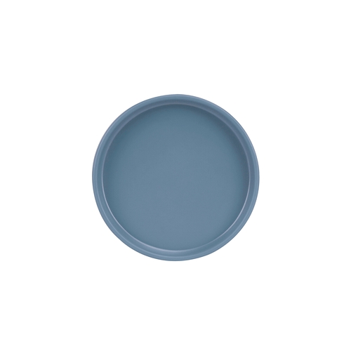 Cal-Mil 22026-8-111 8.25" Dia. x 1"H Stone Blue Melamine Low Rim Plate - 6 Each