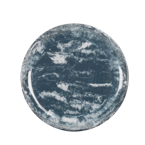 Cal-Mil 22351-10-119 Reactive 10" Dia. Glossy Blue Melamine Coupe Plate - 6 Each