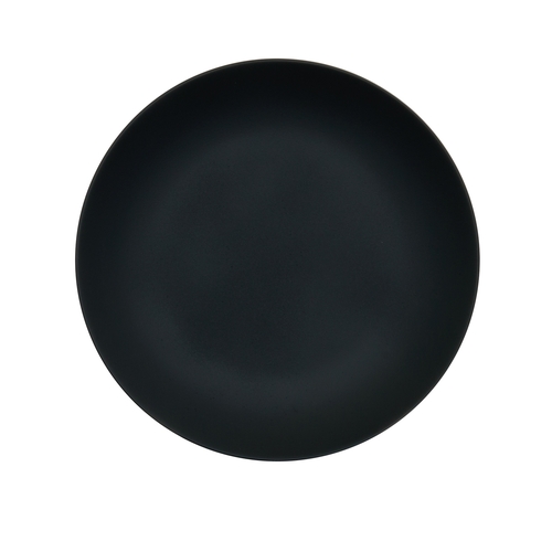 Cal-Mil 22390-11-13 Classic 11" Dia. Matte Black Melamine Coupe Plate - 6 Each