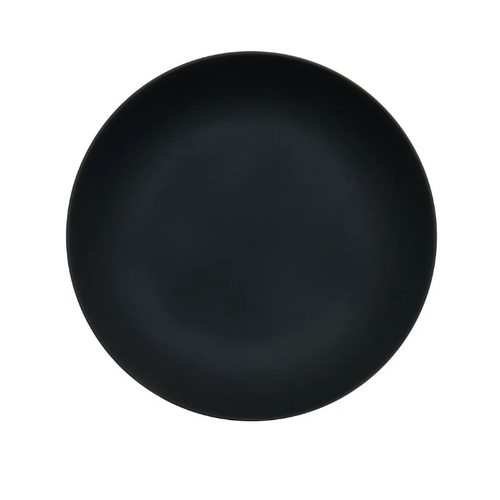 Cal-Mil 22390-6-13 Classic 6" Dia. Matte Black Melamine Coupe Plate - 6 Each