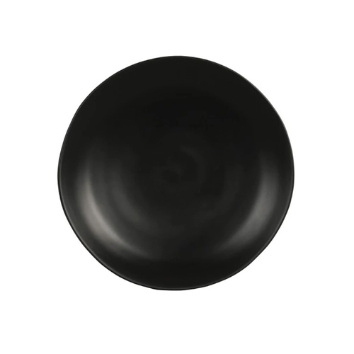 Cal-Mil 22390-9-13 Classic 9" Dia. Matte Black Melamine Coupe Plate - 6 Each