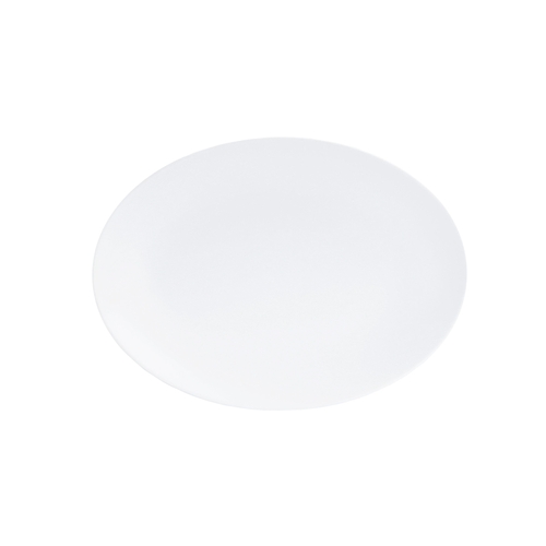Cal-Mil 22391-11-15 Classic 10.75" x 7.75" White Melamine Oval Plate - 6 Each