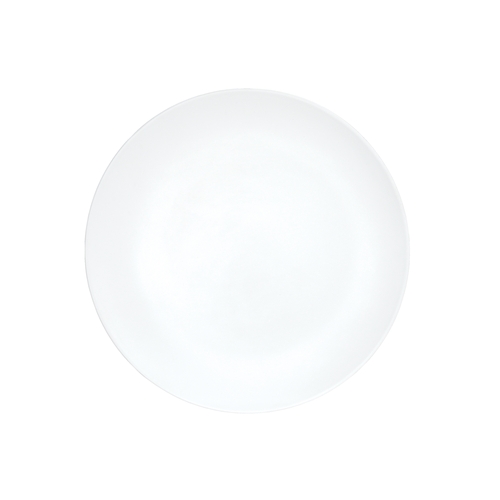 Cal-Mil 22445-9-15 9" Dia. x 0.75"H Matte White Melamine Coupe Shallow Plate